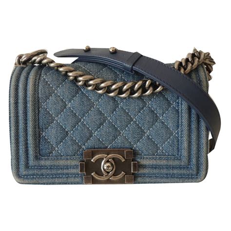 chanel denim boy bag|chanel denim shopping bag.